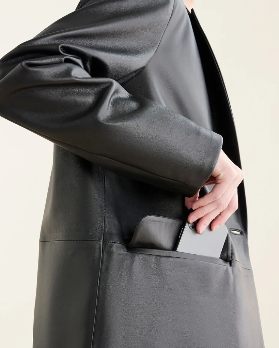 Womens Leather Blazer